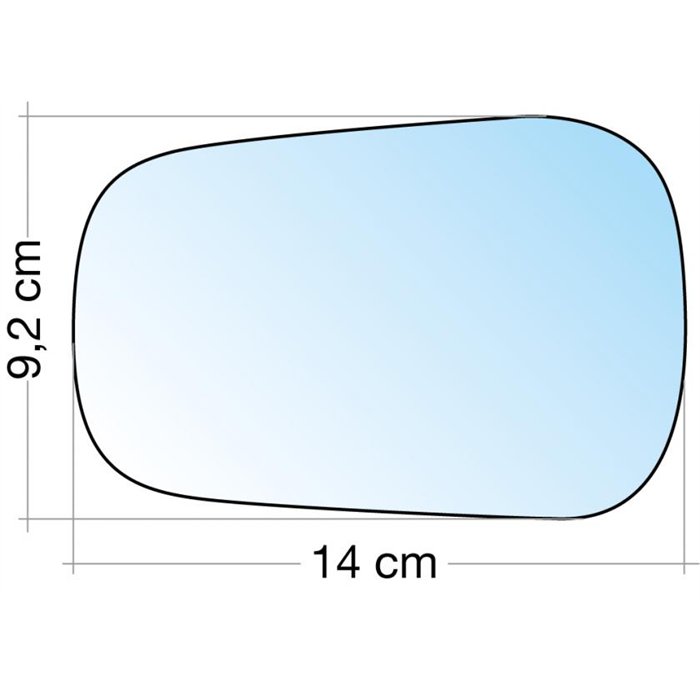 SPECCHIO C/PIASTRA DX CROM. CURVO TERM. FORD FIESTA 01˃04, FUSION