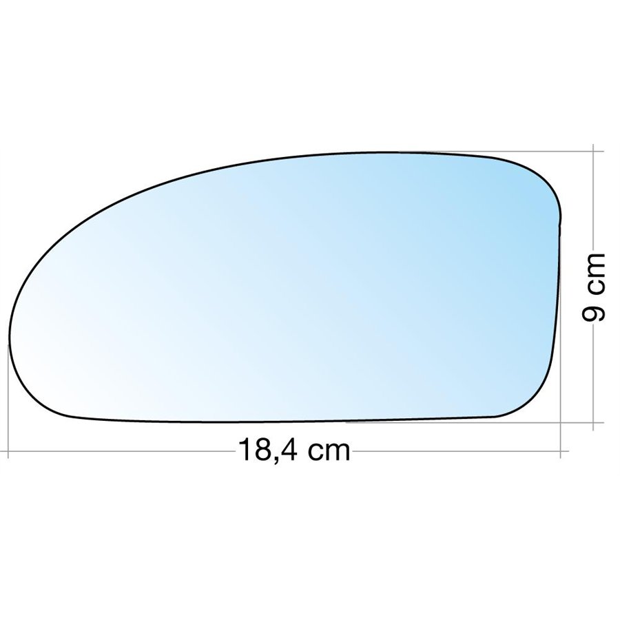 SPECCHIO C/PIASTRA SX CROM. CURVO FORD FOCUS ˃04