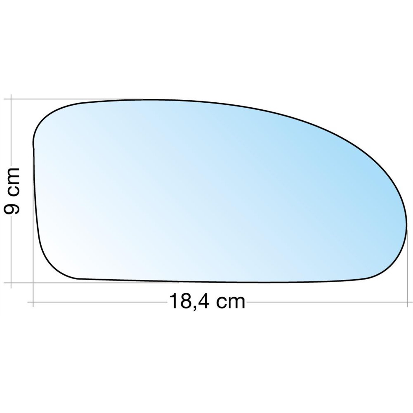 SPECCHIO C/PIASTRA DX CROM. CURVO FORD FOCUS ˃04
