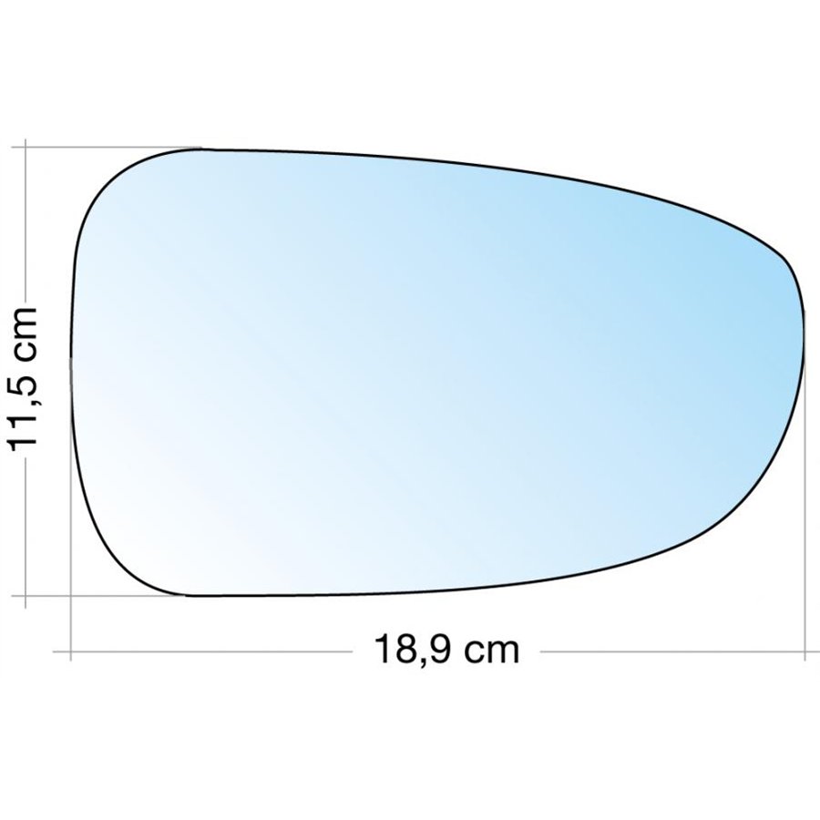 SPECCHIO C/PIASTRA DX CROM. CURVO FORD GALAXI 96˃05