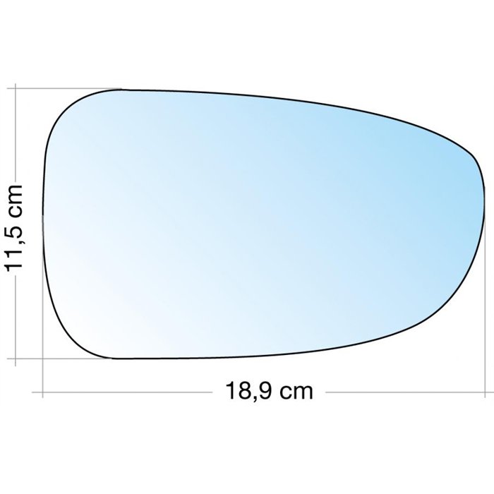 SPECCHIO C/PIASTRA DX CROM. CURVO FORD GALAXI 96˃05