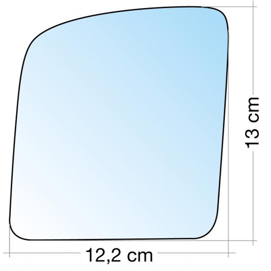 SPECCHIO C/PIASTRA SX CROM. CURVO FORD TRANSIT CONNECT 03˃