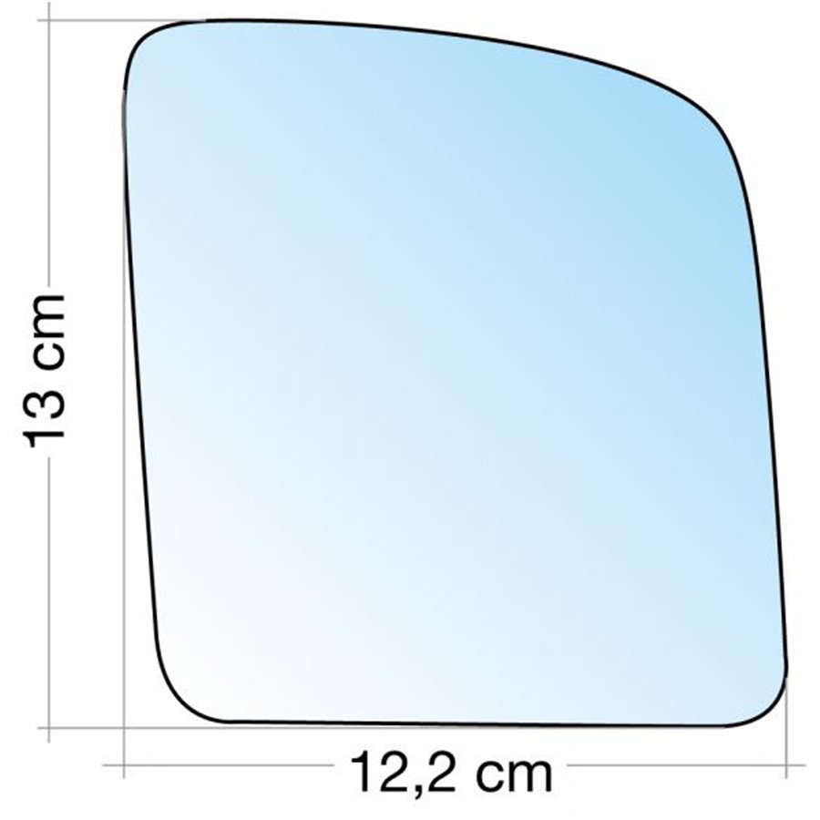 SPECCHIO C/PIASTRA DX CROM. CURVO FORD TRANSIT CONNECT 03˃