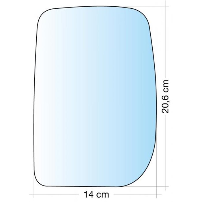SPECCHIO C/PIASTRA SX CROM. CURVO TERM. FORD TRANSIT 00˃