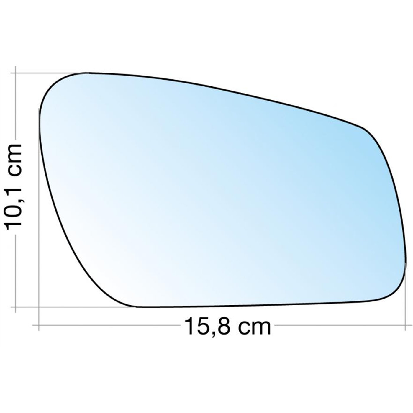 SPECCHIO C/PIASTRA DX CROM. ASF. FORD C-MAX ˃09, FOCUS 05˃07, FOCUS C-MAX ˃10, MONDEO 05˃07
