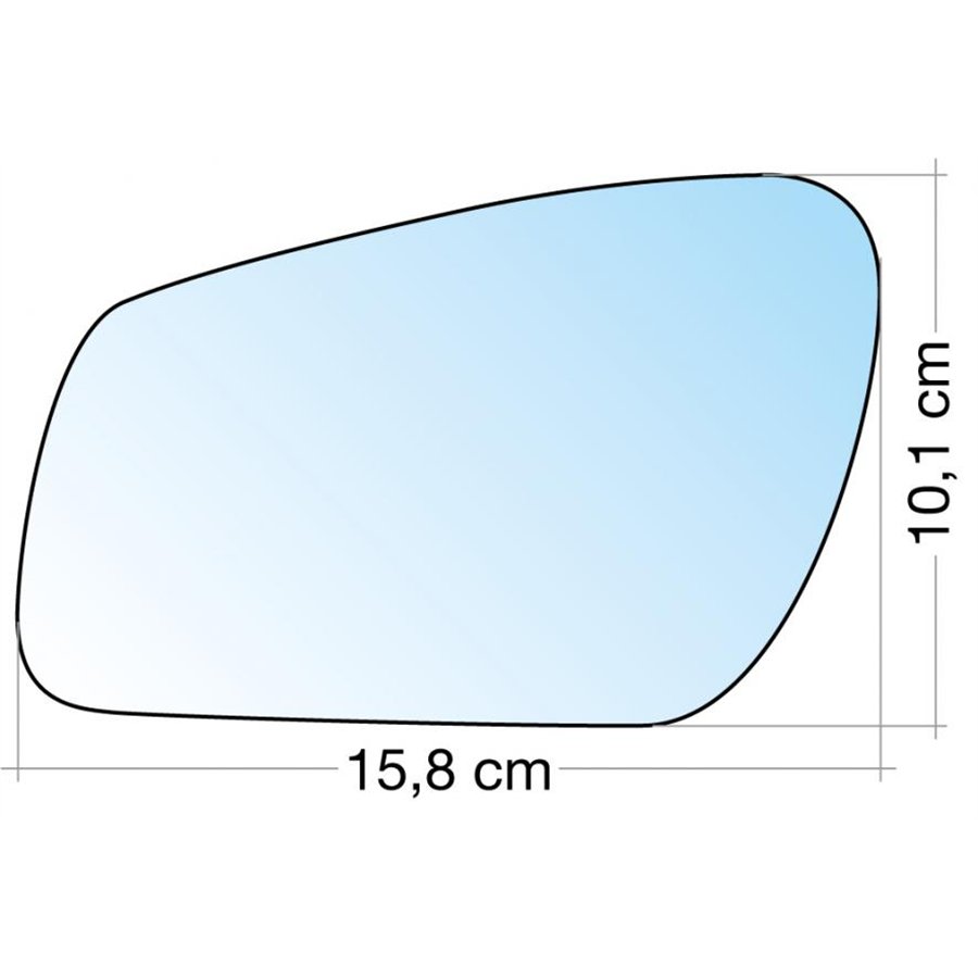 SPECCHIO C/PIASTRA SX CROM. ASF. FORD FIESTA 05˃08