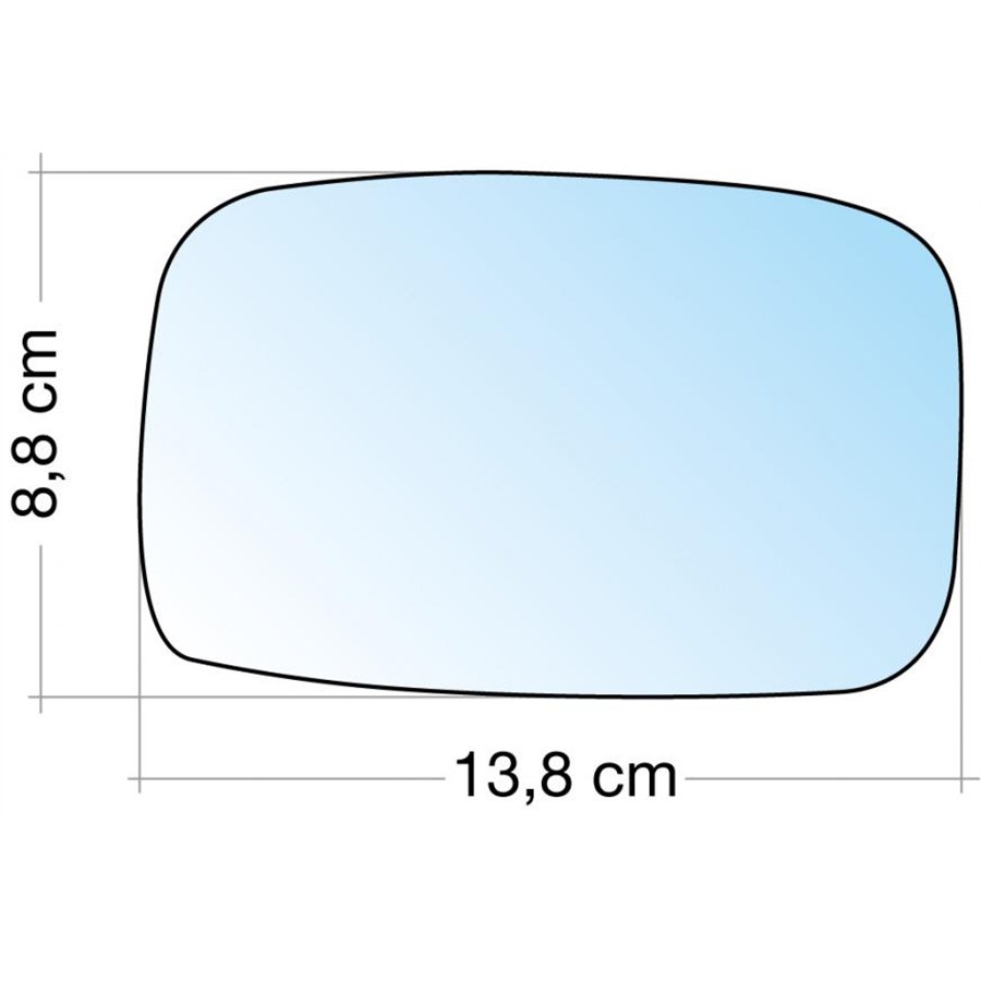 SPECCHIO C/PIASTRA DX CROM. ASF. TERM. FORD ESCORT/FIESTA 96˃00
