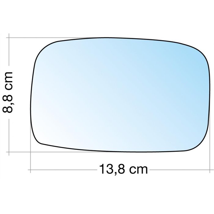 SPECCHIO C/PIASTRA DX CROM. ASF. TERM. FORD ESCORT/FIESTA 96˃00
