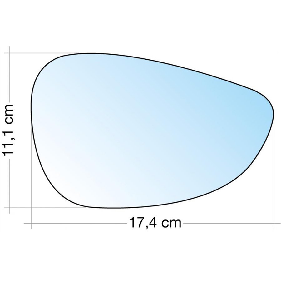 SPECCHIO C/PIASTRA DX CROM. ASF. FORD FIESTA 08˃