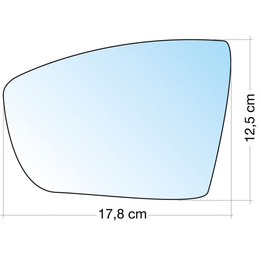 SPECCHIO C/PIASTRA SX CROM. ASF. FORD C-MAX 10˃, GALAXI 06˃, KUGA 06 ˃, S-MAX 06˃