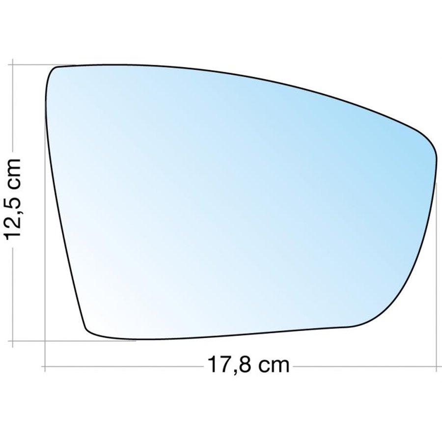 SPECCHIO C/PIASTRA DX CROM. CURVO FORD C-MAX 10˃, GALAXI 06˃, KUGA 06 ˃, S-MAX 06˃