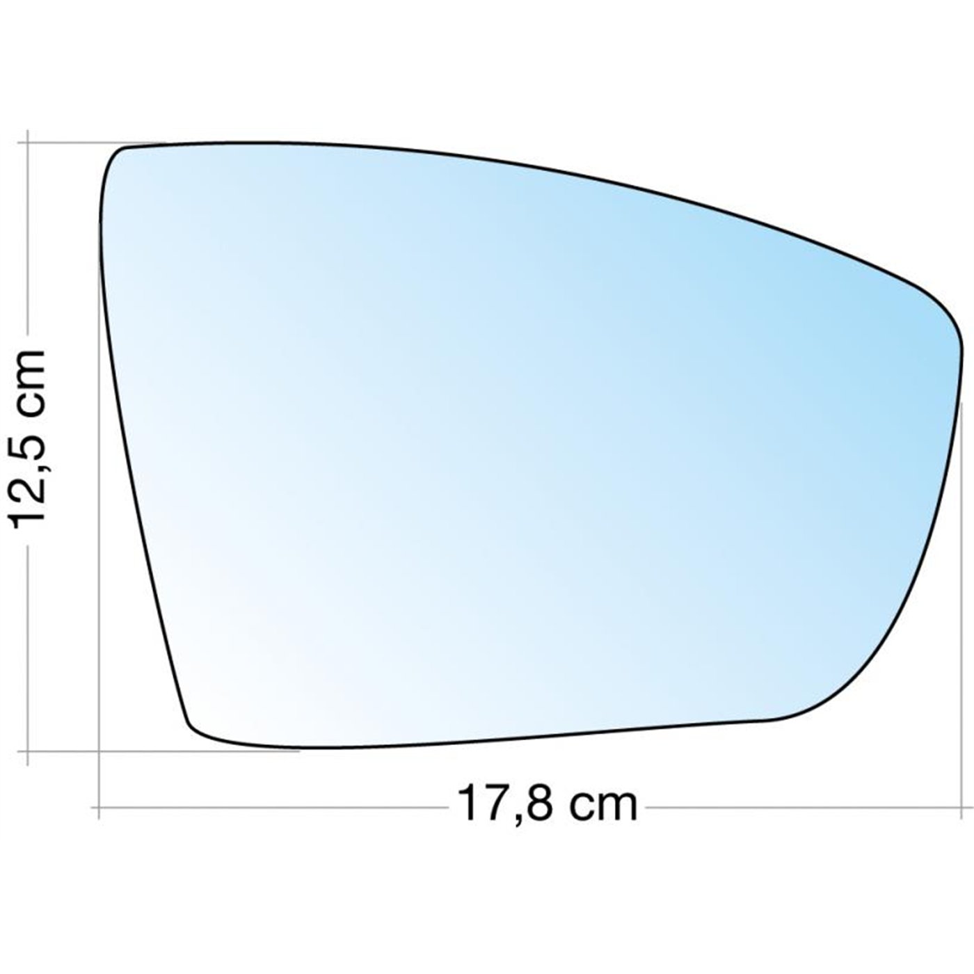SPECCHIO C/PIASTRA DX CROM. ASF. TERM. FORD C-MAX 10˃, GALAXI 06˃, KUGA 06 ˃, S-MAX 06˃