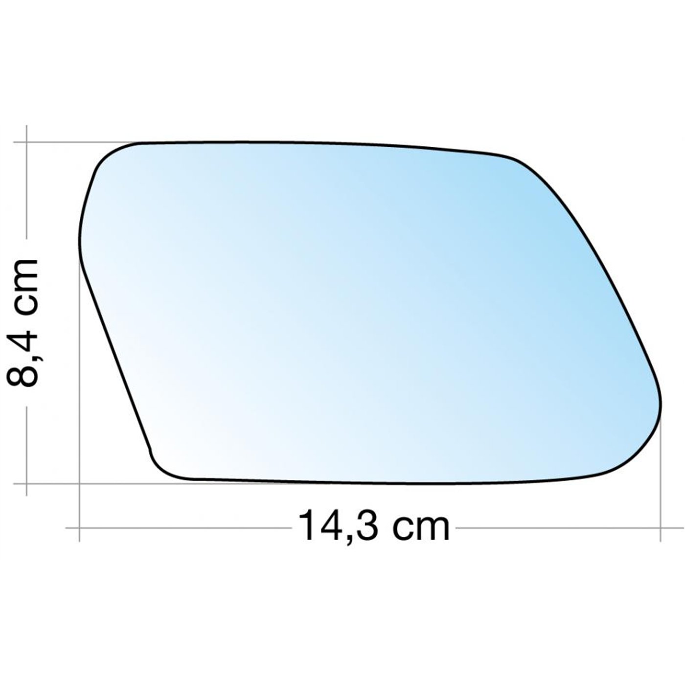 SPECCHIO C/PIAS. DX CROM CURVO FORD MONDEO 01˃04