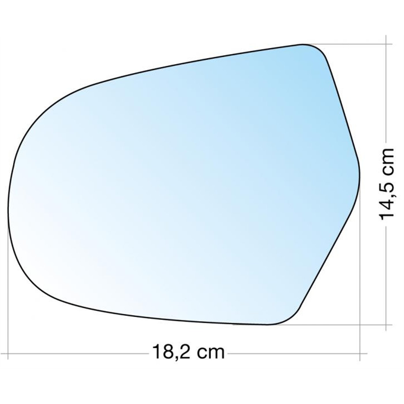 SPECCHIO C/PIASTRA SX CROM. ASF. GREAT WALL HOVER 06˃
