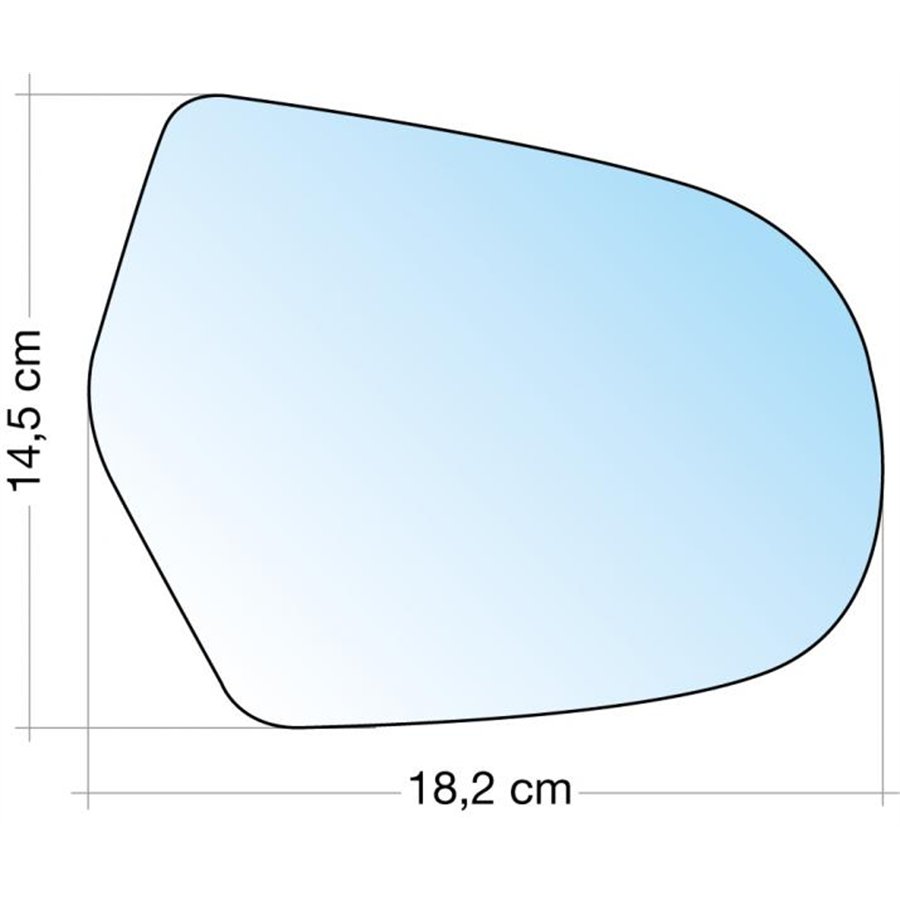 SPECCHIO C/PIASTRA DX CROM. CURVO GREAT WALL HOVER 06˃