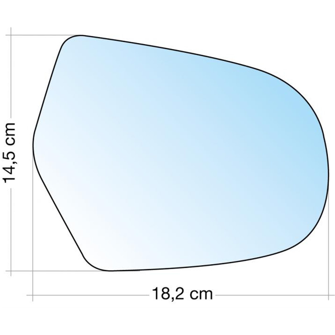 SPECCHIO C/PIASTRA DX CROM. CURVO GREAT WALL HOVER 06˃