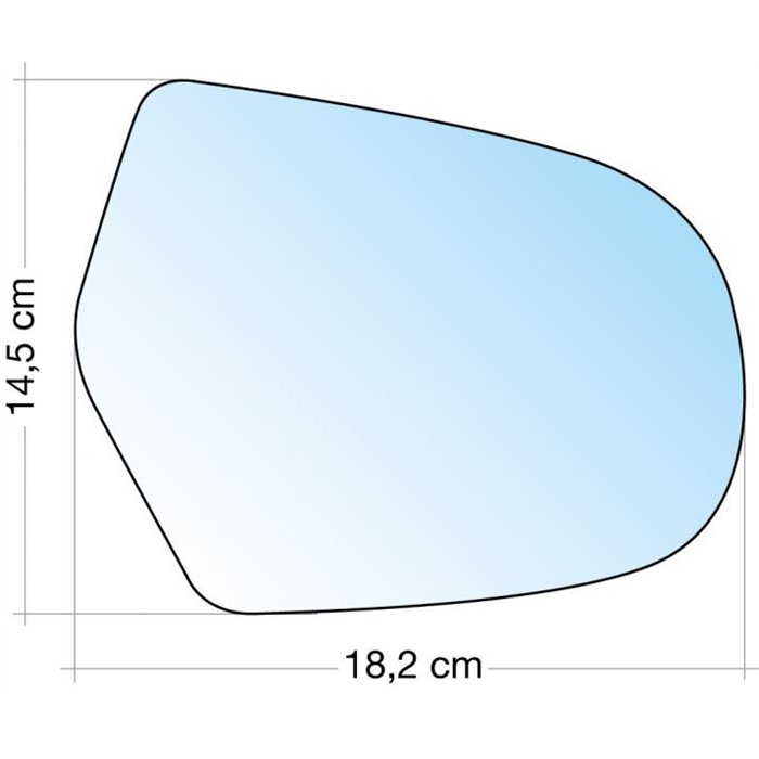 SPECCHIO C/PIASTRA DX CROM. CURVO GREAT WALL HOVER 06˃