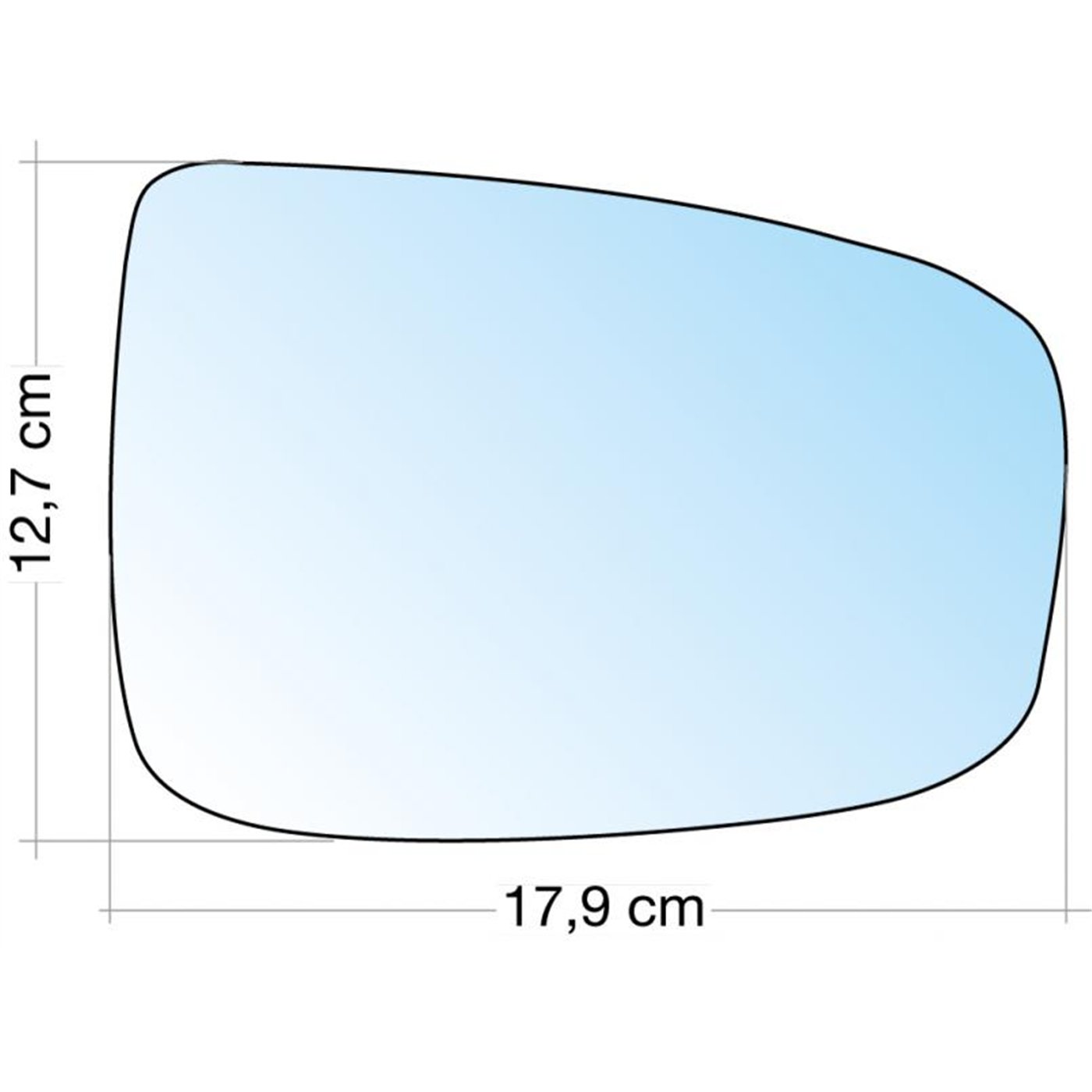 SPECCHIO C/PIASTRA DX CROM. CURVO HYUNDAI IX20 10˃