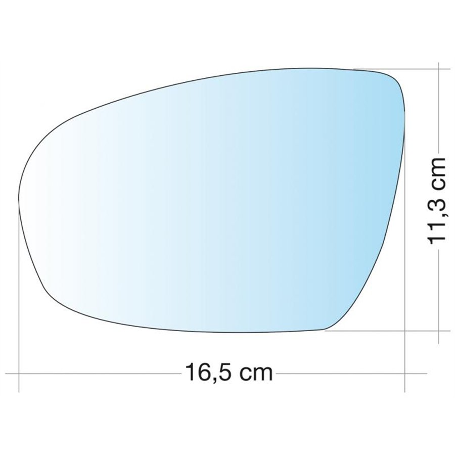SPECCHIO C/PIASTRA SX CROM ASF TERM HYUNDAI I20 15˃
