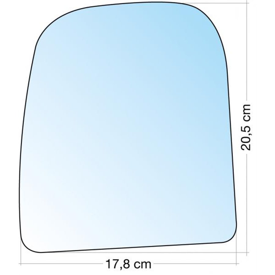 SPECCHIO C/PIASTRA SX CROM. CURVO TERM. IVECO DAILY 06˃