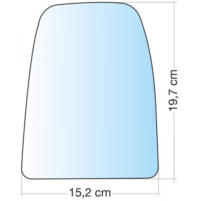 SPECCHIO C/PIASTRA SX CROM CURVO DAILY 14˃19