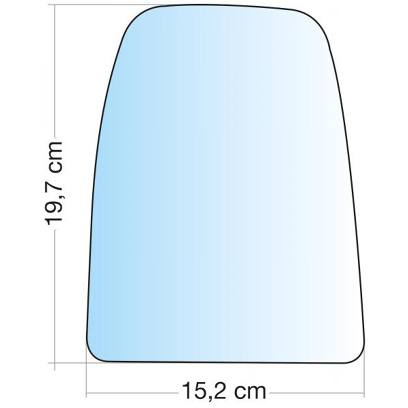 SPECCHIO C/PIASTRA DX CROM CURVO DAILY 14˃19