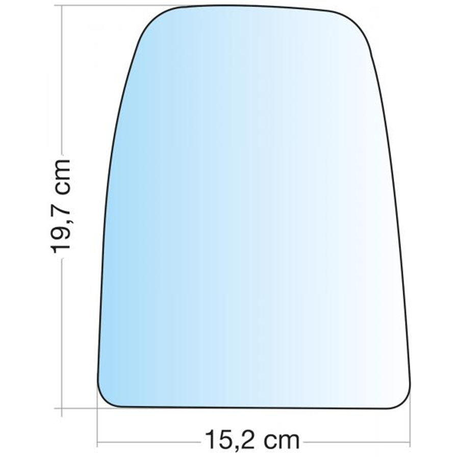 SPECCHIO C/PIASTRA DX CROM CURVO TERM DAILY 14˃19