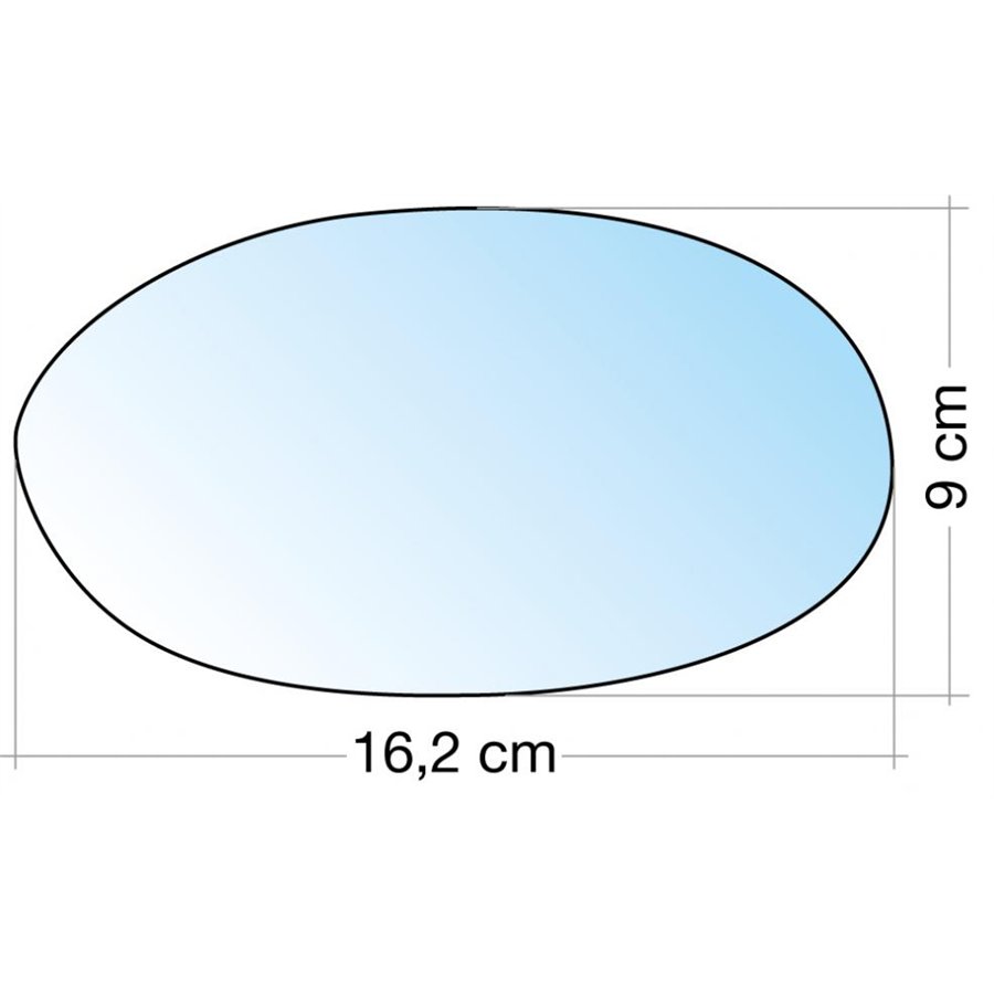 SPECCHIO C/PIASTRA SX CROM. CURVO TERM. LANCIA Y 95˃