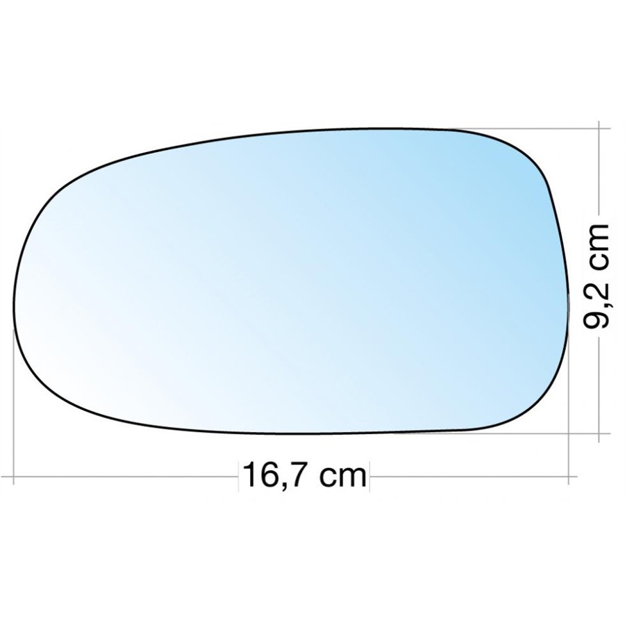 SPECCHIO C/PIASTRA SX AZZ. CURVO TERM. LANCIA LYBRA 99˃
