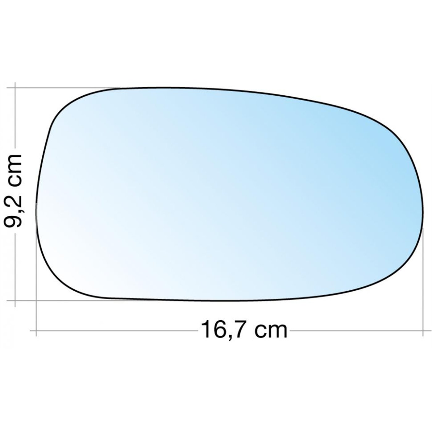 SPECCHIO C/PIASTRA DX AZZ. CURVO LANCIA LYBRA 99˃
