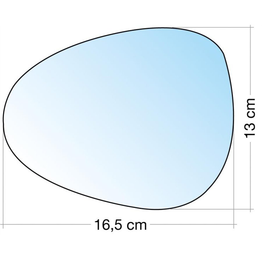 SPECCHIO C/PIASTRA SX CROM. ASF. TERM. LANCIA YPSILON/YPSILON UNYCA 10˃13