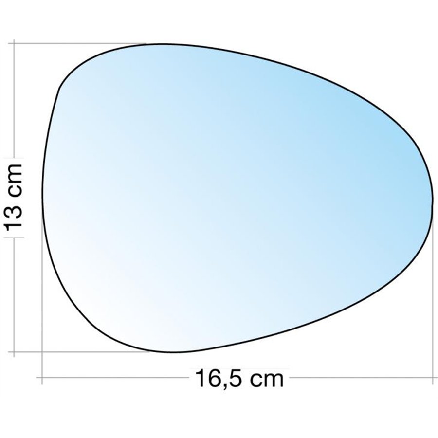 SPECCHIO C/PIASTRA DX CROM. CURVO LANCIA YPSILON/YPSILON UNYCA 10˃13