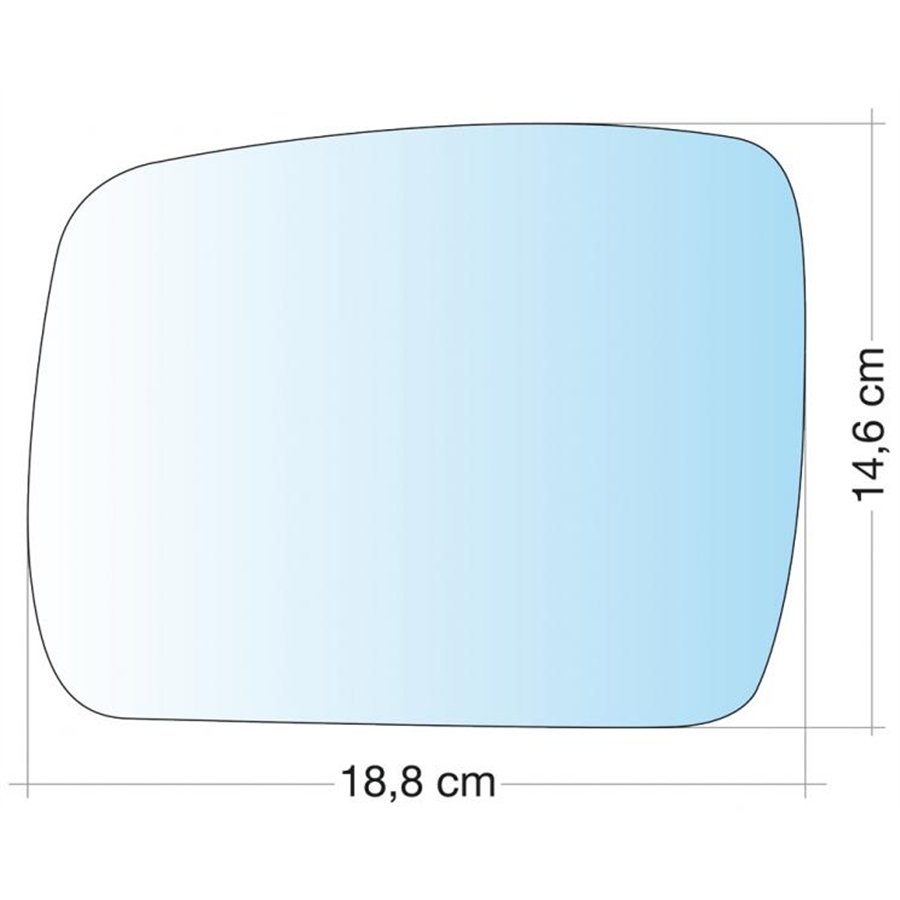 SPECCHIO C/PIASTRA SX CROM CURVO TERM FREELANDER 10˃