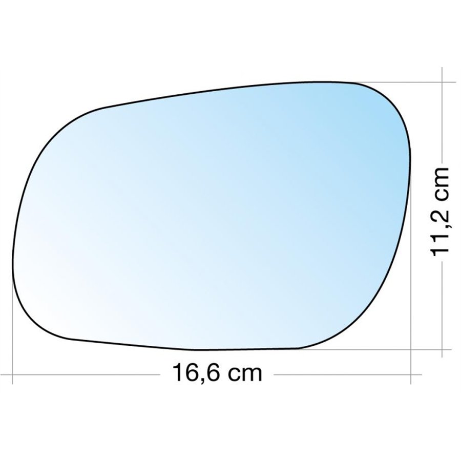 SPECCHIO C/PIASTRA SX CROM. ASF. TERM. MAZDA 2  03˃07, 3  03˃09, 6  02˃08