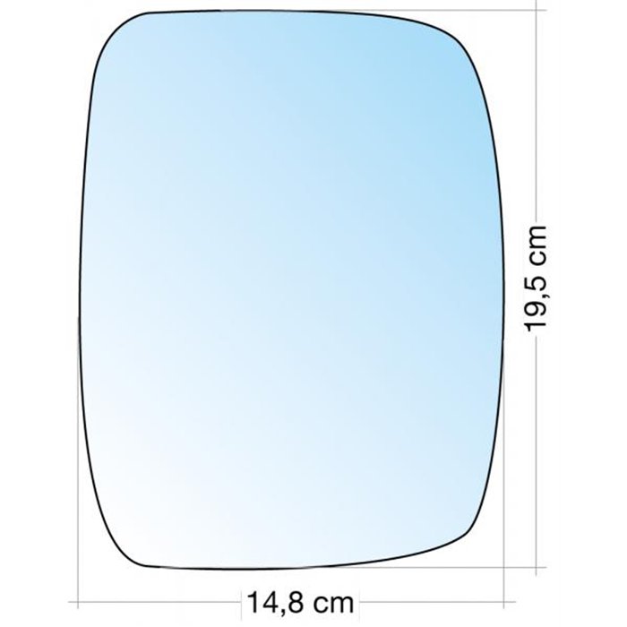 SPECCHIO C/PIASTRA SX-DX CROM. CURVO MERCEDES VITO 96˃03