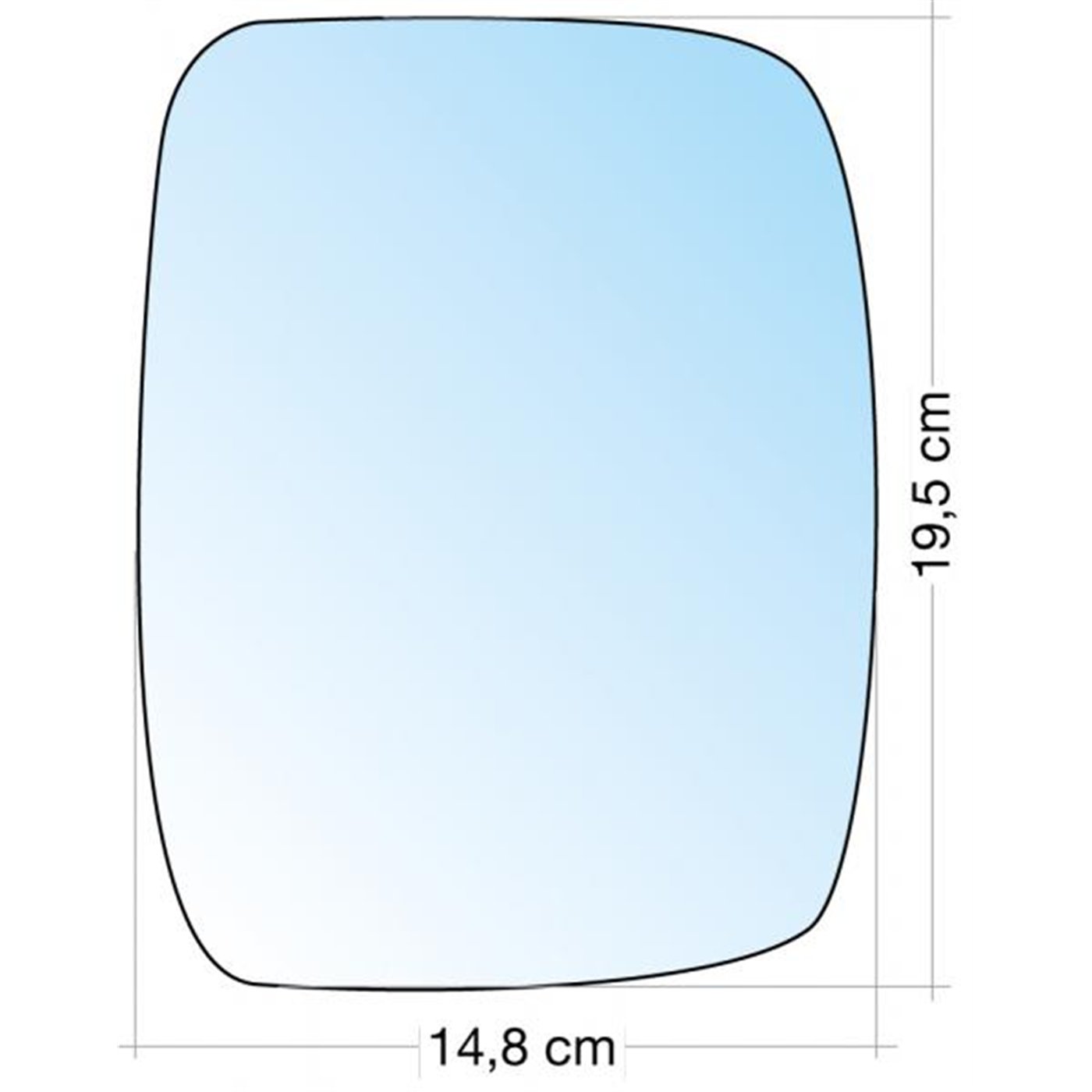 SPECCHIO C/PIASTRA SX-DX CROM. CURVO TERM. MERCEDES VITO 96˃03