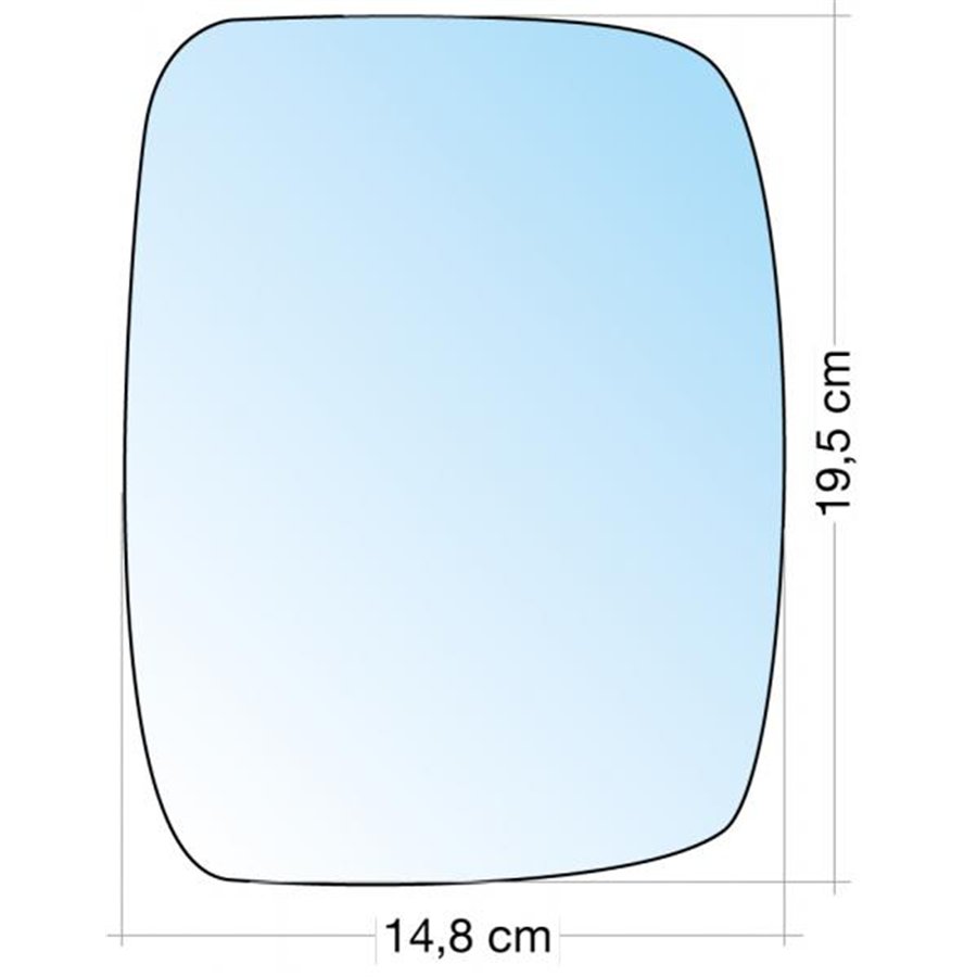 SPECCHIO C/PIASTRA SX-DX CROM. ASF. MERCEDES VITO 96˃03