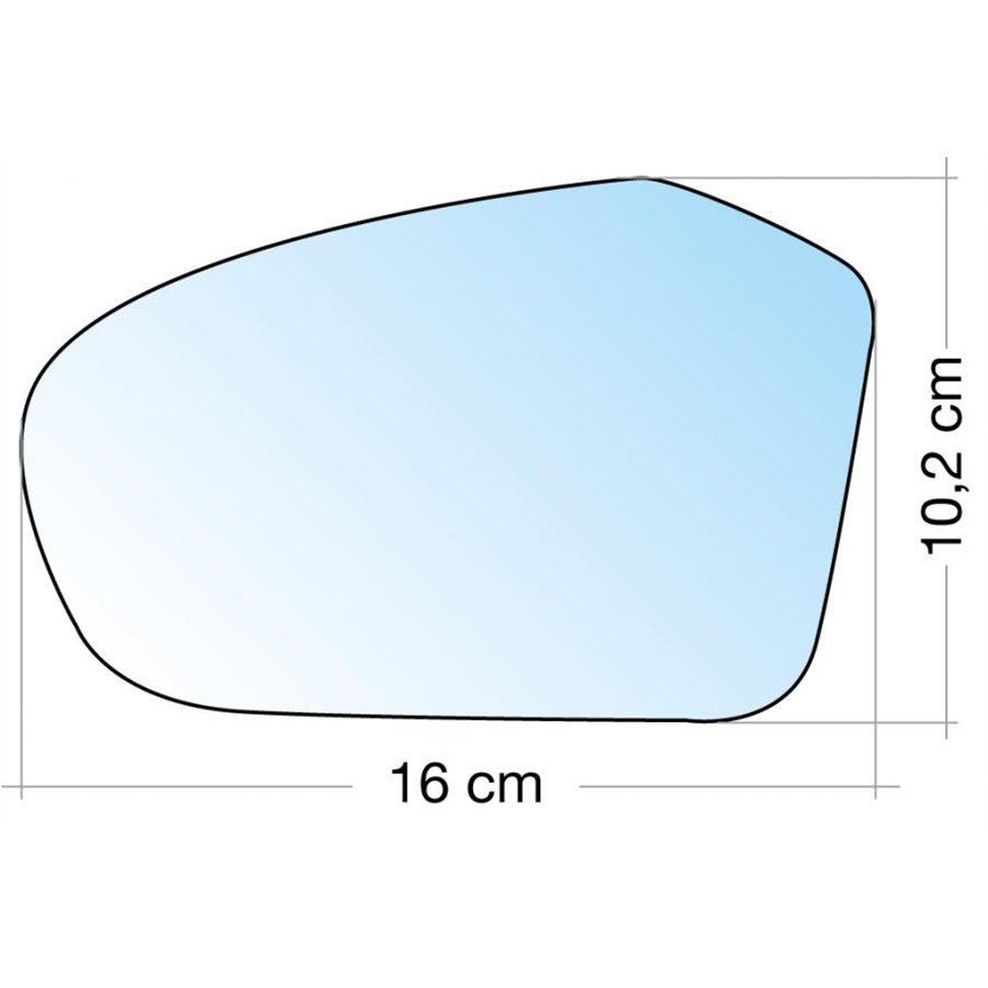 SPECCHIO C/PIASTRA SX CROM. ASF. TERM. MERCEDES CLASSE A 04˃09, B  05˃09