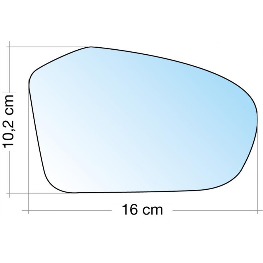 SPECCHIO C/PIASTRA DX CROM. CURVO MERCEDES CLASSE A 04˃09, B  05˃09