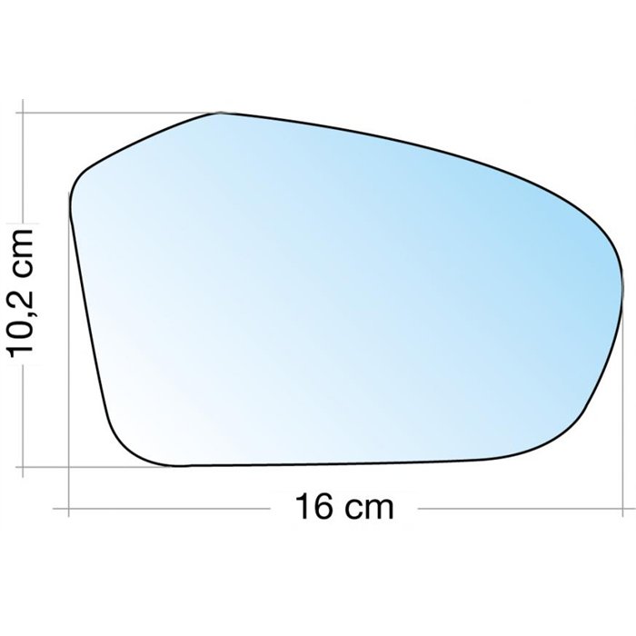 SPECCHIO C/PIASTRA DX CROM. ASF. MERCEDES CLASSE A 04˃09, B  05˃09