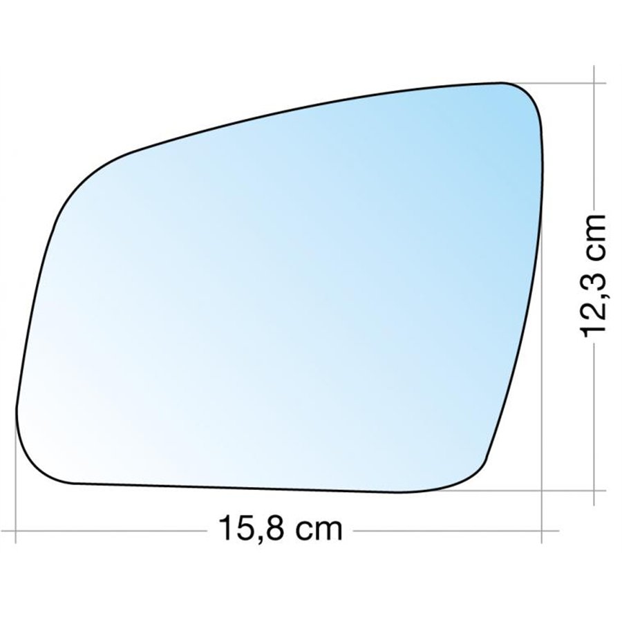 SPECCHIO C/PIASTRA SX CROM. ASF. MERCEDES CLASSE C 07˃14