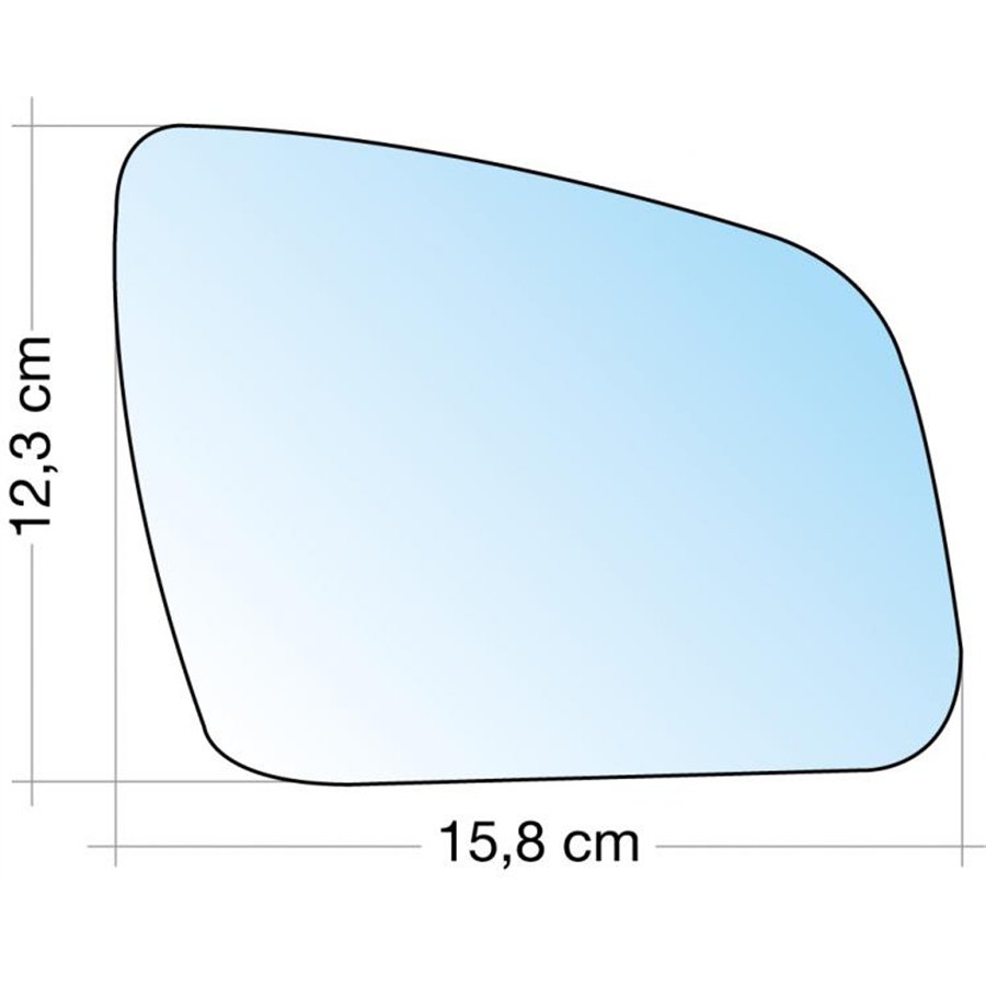 SPECCHIO C/PIASTRA DX CROM. CURVO MERCEDES CLASSE C 07˃14