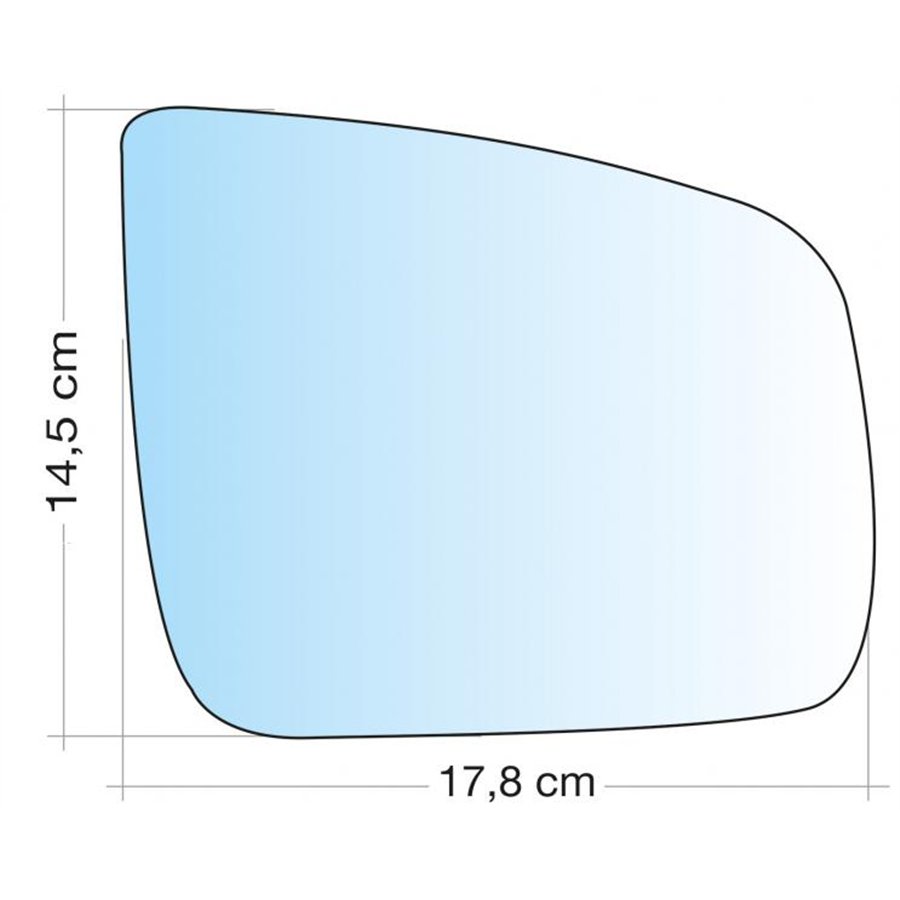 SPECCHIO C/PIASTRA DX CROM CURVO VITO/VIANO 10˃14