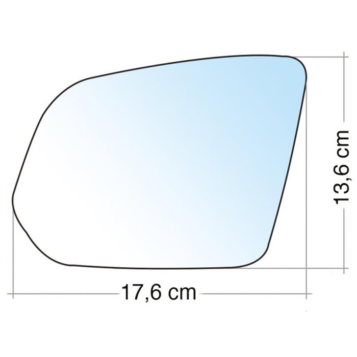 SPECCHIO C/PIASTRA SX CROM ASF TERM MERCEDES VITO 14˃