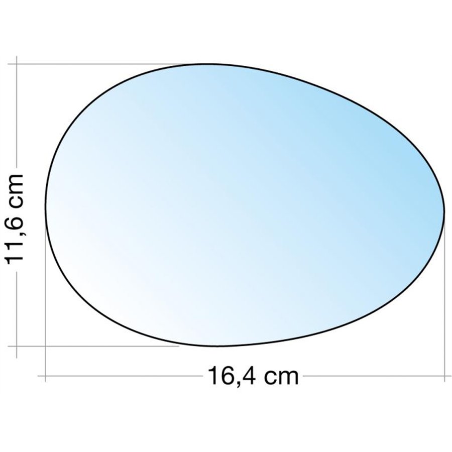 SPECCHIO C/PIASTRA DX CROM. CURVO TERM. MINI ONE-COOPER 07˃