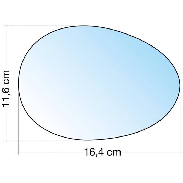 SPECCHIO C/PIASTRA DX CROM. ASF. MINI ONE-COOPER 07˃