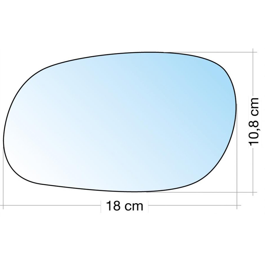 SPECCHIO C/PIASTRA SX CROM. CURVO MITSUBISHI CARISMA 97˃01