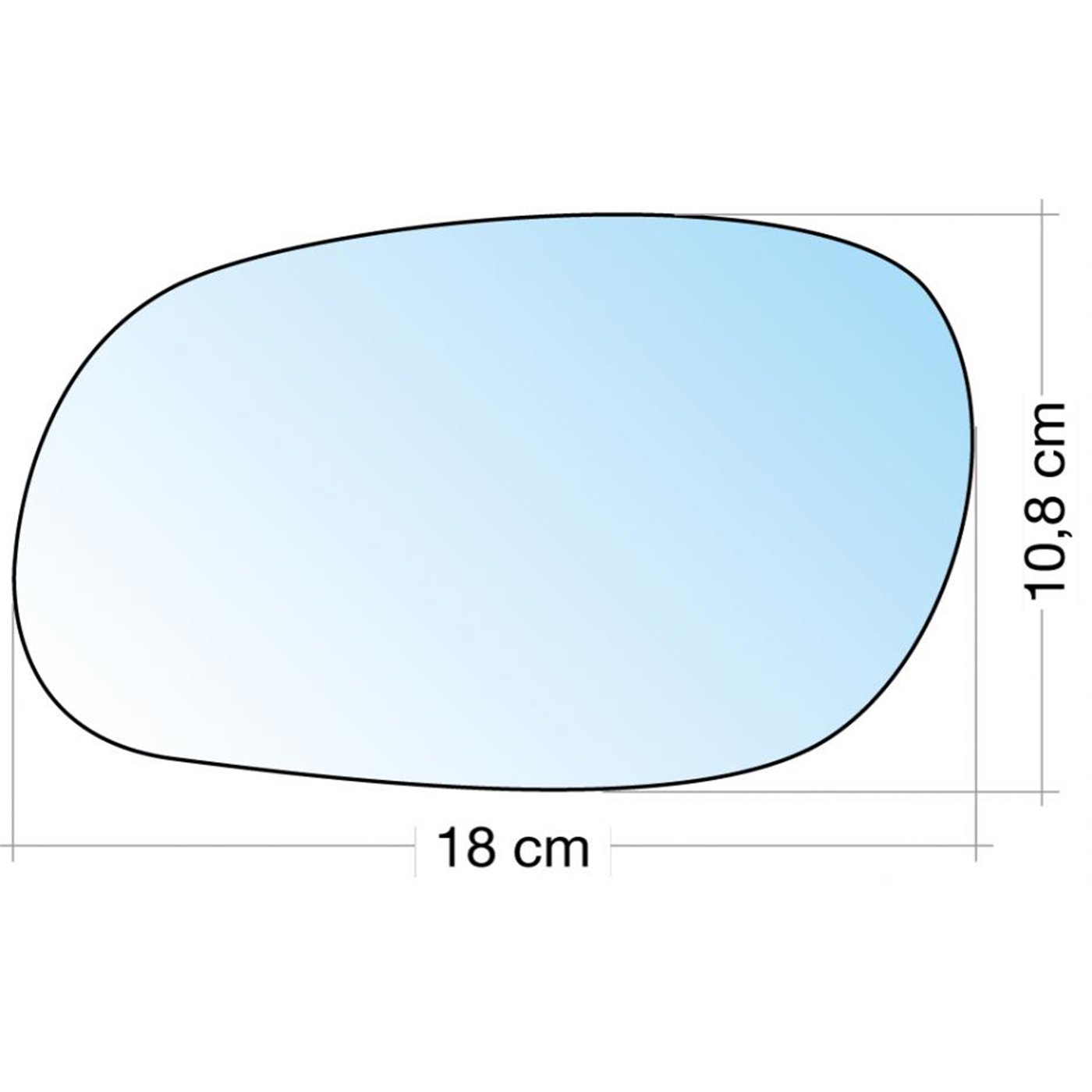 SPECCHIO C/PIASTRA SX CROM. ASF. MITSUBISHI CARISMA 97˃01