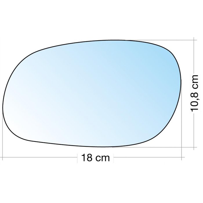 SPECCHIO C/PIASTRA SX CROM. ASF. MITSUBISHI CARISMA 97˃01