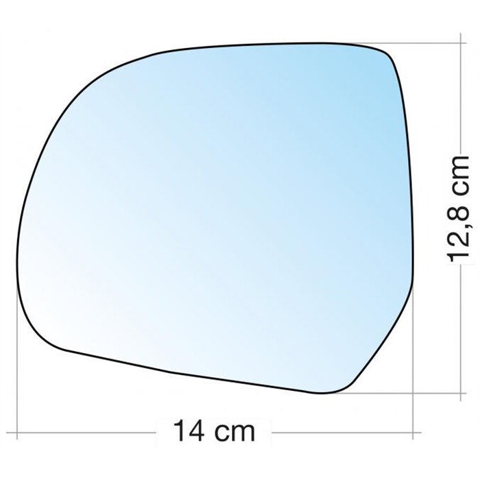 SPECCHIO C/PIASTRA SX CROM. CURVO TERM. NISSAN MICRA 10˃